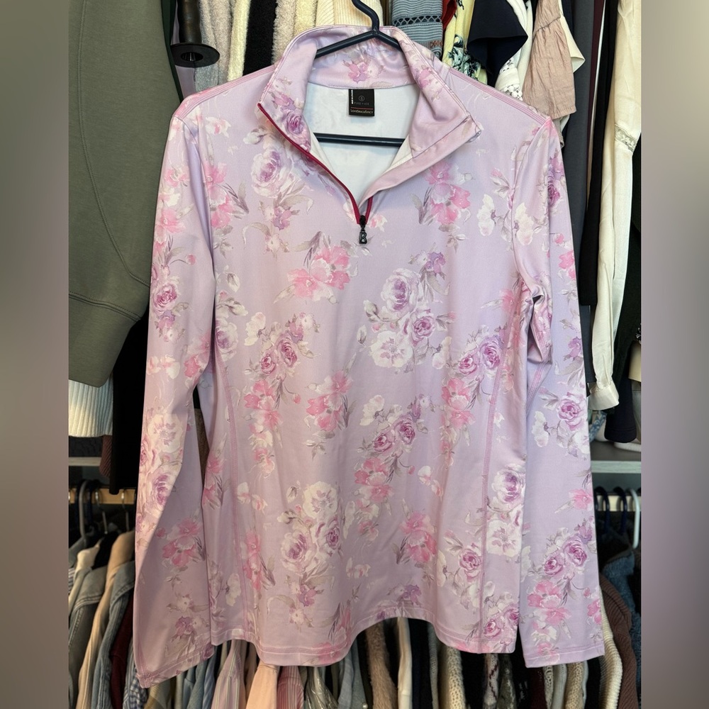 NWOT LoveShackFancy x Fire and Ice Lavender Floral Top